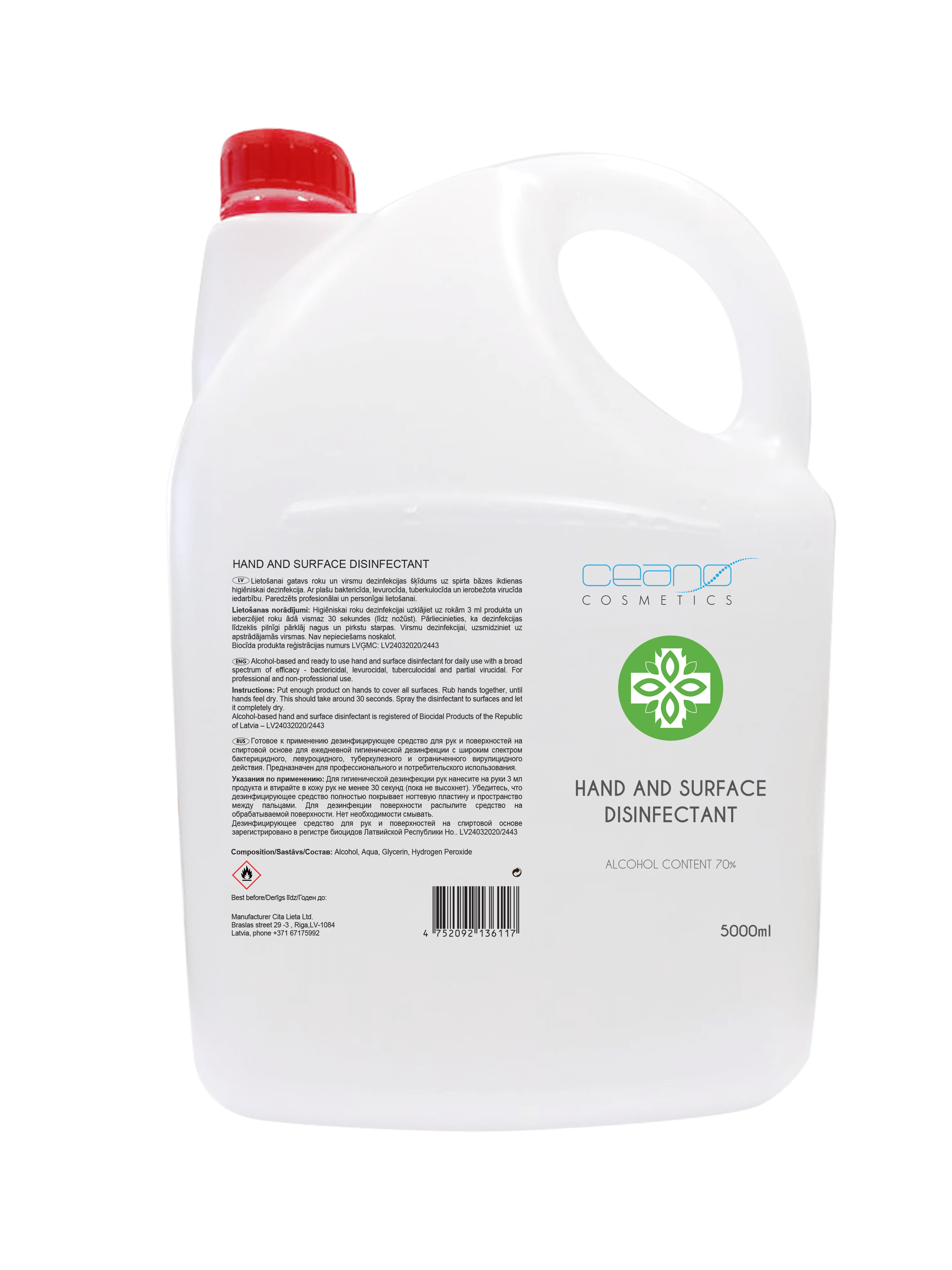 NEW! Alcohol-based hand and surface disinfectant